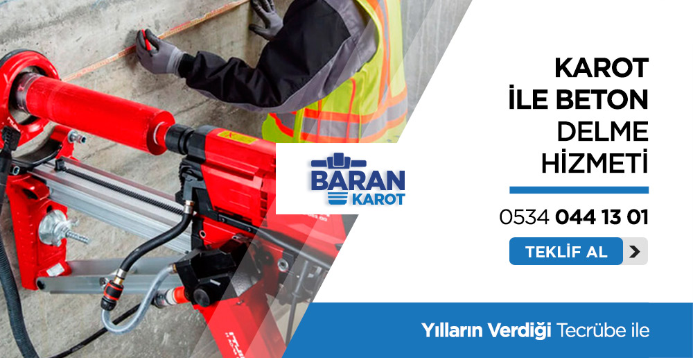 Adana Karot ile Beton Delme - Adana Baran Karot