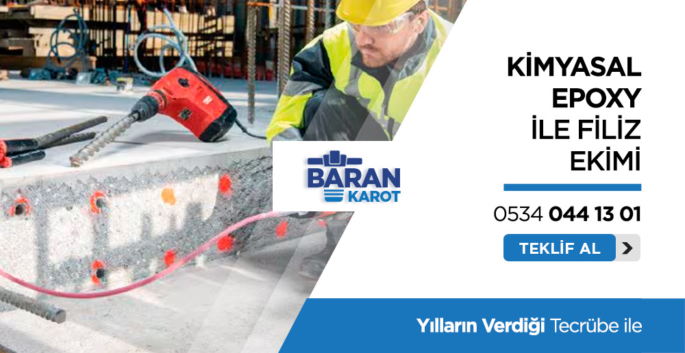 Adana Kimyasal Epoxy ile Filiz Ekimi - Adana Baran Karot
